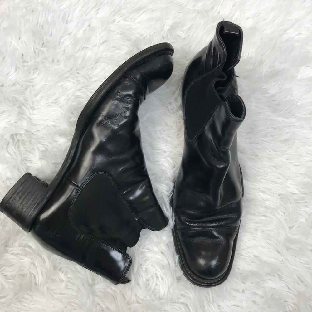 Prada Doble Vida Women Black Ankle Boot Vero Cuoio